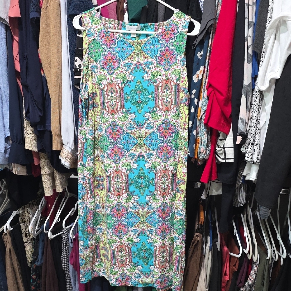 Floral Patterned Sleeveless Dress